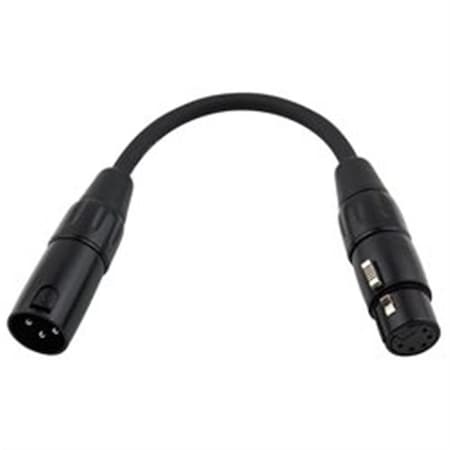 Ace Products Group Ace Products Group PXDMX5F 6 in. DMX adapter; 5 Pin Female to 3 Pin Male XLR PXDMX5F